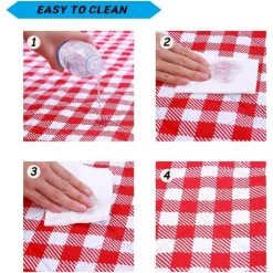 AIDUCHO Couverture De Pique-nique Tapis De Plage Imperméable 150 × 200 Cm Tapis De Pique-nique Lavable Léger Avec Poignée à Carreaux Rouges Pour La Randonnée, Les Voyages, Le Camping En Plein Air, Les Parcs -Plaid et couverture Soldes 58662617 5