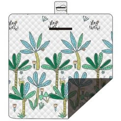 AOUGO Couverture De Pique-nique Imperméable 200 X 200 Cm Couverture De Camping Lavable En Plein Air Couverture De Plage Isolation Thermique Et Tapis De Pique-nique Anti-sable, Avec Poignée Couverture De Camping, Utilisée Pour Pique-nique, Randonnée, Camping, Vo