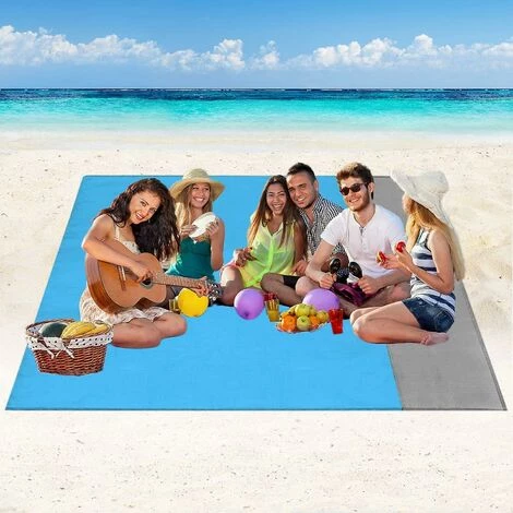 AOUGO Tapis De Plage étanche 200 * 210cm Couverture De Camping Couverture De Plage Extérieure Lavable Et Tapis De Pique-nique Anti-sable Pour Pique-nique Randonnée Camping Plage Voyage 4 AOUGO Tapis De Plage étanche 200 * 210cm Couverture De Camping Couverture De Plage Extérieure Lavable Et Tapis De Pique-nique Anti-sable Pour Pique-nique Randonnée Camping Plage Voyage – Image 2