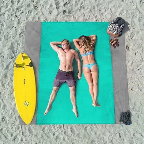 AOUGO Couverture De Pique-nique 200 X 145 Cm Couverture De Plage Imperméable, Tapis De Plage 4 Couverture De Plage à Angle Fixe Sans Sable/pique-nique à La Plage, Camping, Randonnée Et Sorties 4 AOUGO Couverture De Pique-nique 200 X 145 Cm Couverture De Plage Imperméable, Tapis De Plage 4 Couverture De Plage à Angle Fixe Sans Sable/pique-nique à La Plage, Camping, Randonnée Et Sorties – Image 2