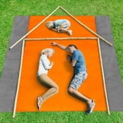 AOUGO Couverture De Pique-nique 200 X 210 Cm Couverture De Plage Imperméable, Tapis De Plage 4 Couverture De Plage à Angle Fixe Sans Sable/pique-nique à La Plage, Camping, Randonnée Et Sorties -Plaid et couverture Soldes 58693266 2