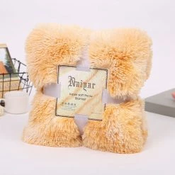 AIDUCHO Couverture Confortable En Fourrure Couverture De Salon Microfibre Couverture En Polaire Couverture De Canapé Couverture De Climatisation De Jour Lumière Pour Canapé-lit (Tie Dye - Jaune130 X 160 Cm)