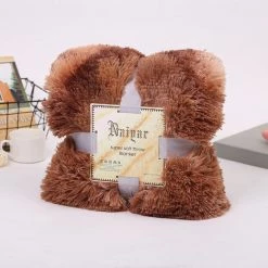 AIDUCHO Couverture Confortable En Fourrure Couverture De Salon Microfibre Couverture En Polaire Couverture De Canapé Couverture De Climatisation De Jour Lumière Pour Canapé-lit (Tie Dye - Kaki80x120CM)