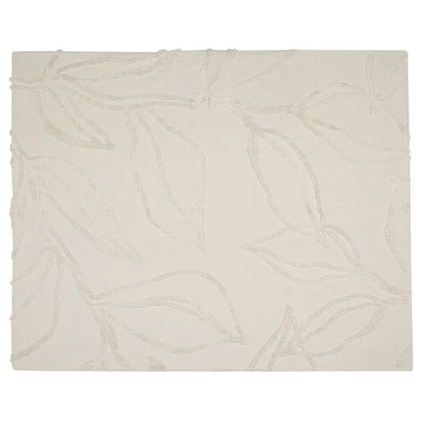 BELIANI Couverture En Coton Beige 150x125cm - Beige 6 BELIANI Couverture En Coton Beige 150x125cm - Beige – Image 4