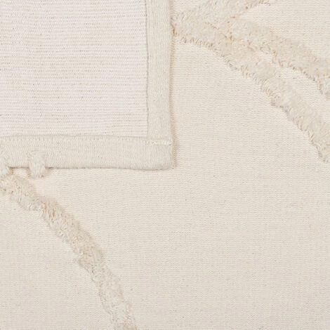 BELIANI Couverture En Coton Beige 150x125cm - Beige 7 BELIANI Couverture En Coton Beige 150x125cm - Beige – Image 5