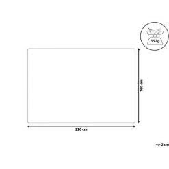 BELIANI Plaid En Polyester Vert 220x160cm - Vert -Plaid et couverture Soldes 58758124 3