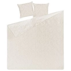 BELIANI Plaid En Polyester Beige 220x200cm - Beige -Plaid et couverture Soldes 58758127 4