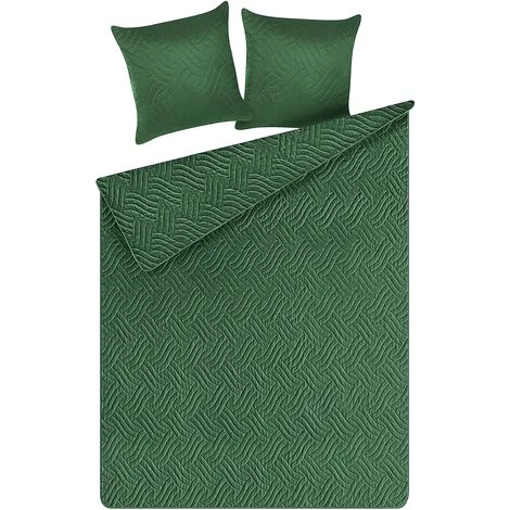 BELIANI Plaid En Polyester Vert 210x140cm - Vert 6 BELIANI Plaid En Polyester Vert 210x140cm - Vert – Image 4
