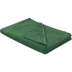 BELIANI Plaid En Polyester Vert 210x140cm - Vert 11 BELIANI Plaid En Polyester Vert 210x140cm - Vert -Plaid et couverture Soldes 58758137 5