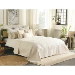 BELIANI Plaid En Polyester Beige 240x220cm - Beige -Plaid et couverture Soldes 58758142 2