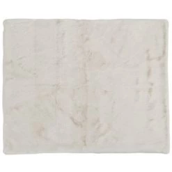 OZAIA Plaid En Fausse Fourrure - 150 X 125 Cm - Crème - ARENDAL - Crème -Plaid et couverture Soldes 58873142 4