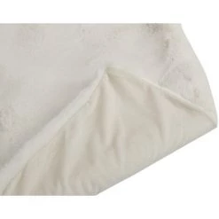 OZAIA Plaid En Fausse Fourrure - 150 X 125 Cm - Crème - ARENDAL - Crème -Plaid et couverture Soldes 58873142 5