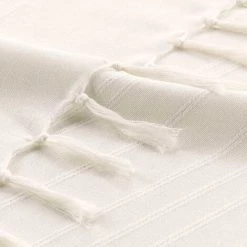 CDAFFAIRES Lot De 2 Jetés De Canapé A Franges 180 X 220 Cm Coton Tissé Lilia Gris Créme - Creme 8 CDAFFAIRES Lot De 2 Jetés De Canapé A Franges 180 X 220 Cm Coton Tissé Lilia Gris Créme - Creme -Plaid et couverture Soldes 58969716 3