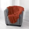 1001KDO POUR LA MAISON Plaid 125 X 150 Cm Miloux Terracotta -Plaid et couverture Soldes 58974792 1