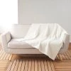 1001KDO POUR LA MAISON Plaid 125 X 150 Cm Gaufrettes Blanc -Plaid et couverture Soldes 58974793 1