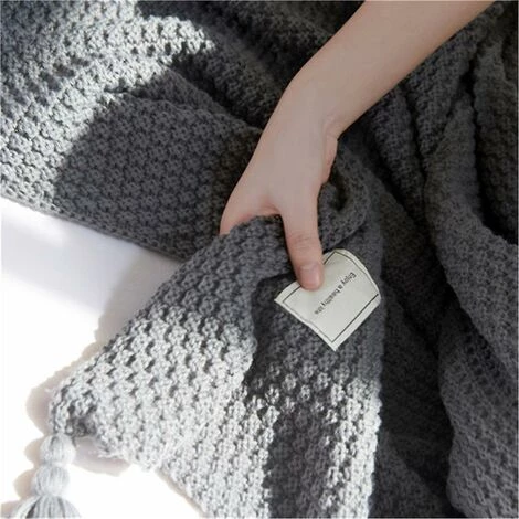 Kueatily Tassel Tricoté Boule Laine Couverture Bureau Climatiseur Couverture Loisirs Couverture 5 Kueatily Tassel Tricoté Boule Laine Couverture Bureau Climatiseur Couverture Loisirs Couverture – Image 3
