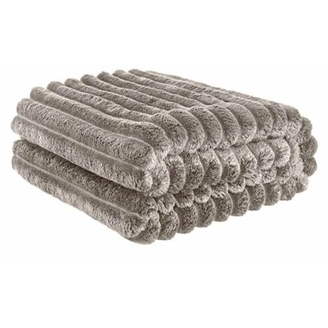 Centrale Brico Plaid Cotele, Gris L.180 X L.220 Cm 3 Centrale Brico Plaid Cotele, Gris L.180 X L.220 Cm