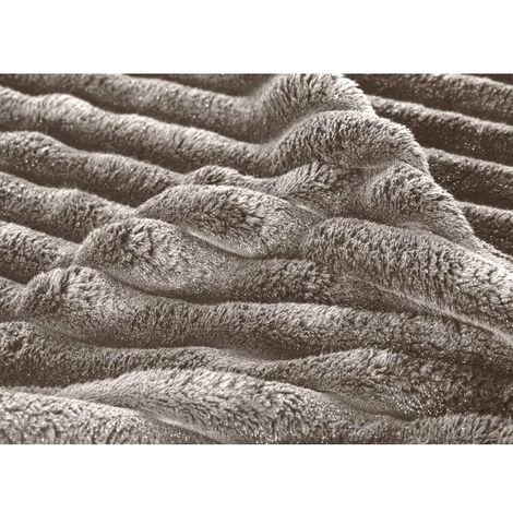 Centrale Brico Plaid Cotele, Gris L.180 X L.220 Cm 5 Centrale Brico Plaid Cotele, Gris L.180 X L.220 Cm – Image 3