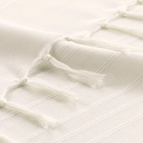 1001KDO POUR LA MAISON Plaid Ou Jete De Canape Coton 150 X 150 Cm Lilie Creme 4 1001KDO POUR LA MAISON Plaid Ou Jete De Canape Coton 150 X 150 Cm Lilie Creme – Image 2