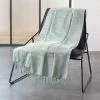 1001KDO POUR LA MAISON Plaid Ou Jete De Canape Coton 150 X 150 Cm Lilie Vert D'eau -Plaid et couverture Soldes 59130001 1