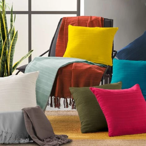 1001KDO POUR LA MAISON Plaid Ou Jete De Canape Coton 150 X 150 Cm Lilie Rouge 6 1001KDO POUR LA MAISON Plaid Ou Jete De Canape Coton 150 X 150 Cm Lilie Rouge – Image 4