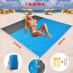 GALOZZOIT Couverture De Plage, 2,1 X 2 M Couvertures De Pique-nique Imperméables Et Résistantes Au Sable Pour Adultes Surdimensionnées, Légères, Portables, Sans Sable, Tapis à Séchage Rapide Pour Voyage, Camping, Randonnée, Sac Compact