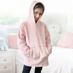 HOME DECO KIDS Plaid Sweat à Capuche (66 Cm) Bear Rose -Plaid et couverture Soldes 59206944 2