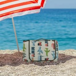 Relaxdays Couverture Pique-nique XXL, 200x300 Cm, Tapis De Plage, Isolation Thermique, Imperméable, Motif Véhicules -Plaid et couverture Soldes 59261336 4