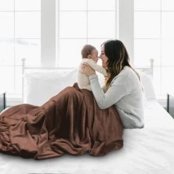 ROSIER Plaid Canape Couverture Polaire 130x150cm Couverture De Canapé Couverture En Flanelle Doux Et Chaude Jeté De Canapé Couverture Lit Pour Canapé, Lit Ou Salon (130x150cm, Brun)——VEBTles -Plaid et couverture Soldes 59281557 4