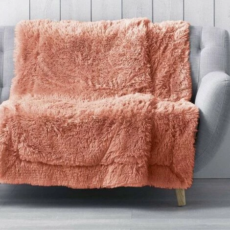 DOUCEUR D'INTRIEUR Plaid Fausse Fourrure (150 Cm) Marilou Rose 4 DOUCEUR D'INTRIEUR Plaid Fausse Fourrure (150 Cm) Marilou Rose – Image 2