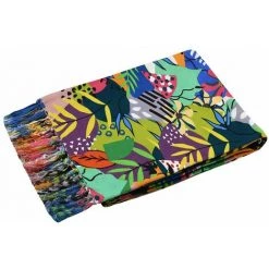 LOVELY CASA Plaid 125x150 Cm Popart Canard Coton - Bleu