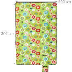 Relaxdays Couverture Pique-nique XXL, 200x300 Cm, Tapis De Plage Polaire, Isolation Thermique, Imperméable, Multicolore -Plaid et couverture Soldes 59406242 5
