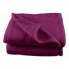 POYET MOTTE Couverture Polaire 240 X 260 Cm "Grande Largeur" Prune -Plaid et couverture Soldes 59419411 1