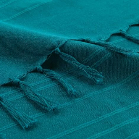 1001KDO POUR LA MAISON Plaid Ou Jete De Canape Coton 180 X 220 Cm Lilie Bleu 4 1001KDO POUR LA MAISON Plaid Ou Jete De Canape Coton 180 X 220 Cm Lilie Bleu – Image 2