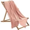 1001KDO POUR LA MAISON Plaid Ou Jete De Canape Coton 220 X 240 Cm Lilie Peche -Plaid et couverture Soldes 59486189 1