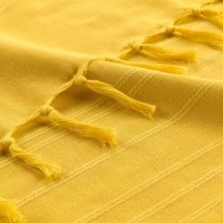 1001KDO POUR LA MAISON Plaid Ou Jete De Canape Coton 220 X 240 Cm Lilie Jaune -Plaid et couverture Soldes 59594933 2