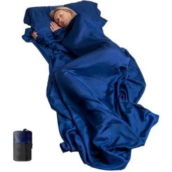 HEGUYEY Accueil Voyage Sac De Couchage Ultra-léger Enveloppe De Sac De Couchage En Microfibre Portable,90*220cm -Plaid et couverture Soldes 59603795 3