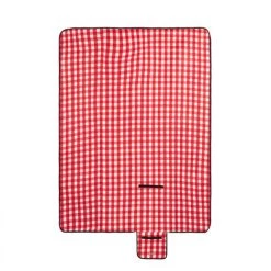 Relaxdays Couverture Pique-nique XXL, 200x300 Cm, Tapis De Plage, Isolation Thermique, Imperméable, Carreaux Rouge/blanc -Plaid et couverture Soldes 59740228 2