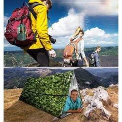 HEGUYEY 2PCS Couverture De Survie Reutilisable Sac De Couchage De Survie Pour Le Camping En Plein Air Et La Imperméable Survie Bivy Sac Survie Materiel Imperméable Randonnée Couvertures Thermique Kit -Plaid et couverture Soldes 59762042 5