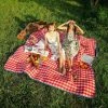 IRISFR 2 * 2m Couvertures Tapis De Pique-Nique Imperméable Résistant à L'humidité Et Résistant à L'usure Portable Couverture De Camping Tapis Pour Plage Randonnée Voyage Jardin Nappe Avec Poignée,Lilaris -Plaid et couverture Soldes 59804519 1