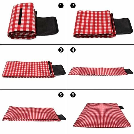 IRISFR 2 * 2m Couvertures Tapis De Pique-Nique Imperméable Résistant à L'humidité Et Résistant à L'usure Portable Couverture De Camping Tapis Pour Plage Randonnée Voyage Jardin Nappe Avec Poignée,Lilaris 7 IRISFR 2 * 2m Couvertures Tapis De Pique-Nique Imperméable Résistant à L'humidité Et Résistant à L'usure Portable Couverture De Camping Tapis Pour Plage Randonnée Voyage Jardin Nappe Avec Poignée,Lilaris – Image 5