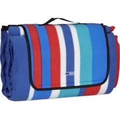 Relaxdays Couverture Pique-nique XXL, 200x300 Cm, Tapis De Plage Polaire, Isolation Thermique, Imperméable, Multicolore