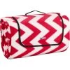 Relaxdays Couverture Pique-nique XXL, 200x300 Cm, Tapis De Plage, Isolation Thermique, Imperméable, Zig-zag Rouge/blanc -Plaid et couverture Soldes 59806859 1