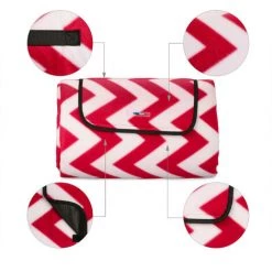 Relaxdays Couverture Pique-nique XXL, 200x300 Cm, Tapis De Plage, Isolation Thermique, Imperméable, Zig-zag Rouge/blanc 11 Relaxdays Couverture Pique-nique XXL, 200x300 Cm, Tapis De Plage, Isolation Thermique, Imperméable, Zig-zag Rouge/blanc -Plaid et couverture Soldes 59806859 5