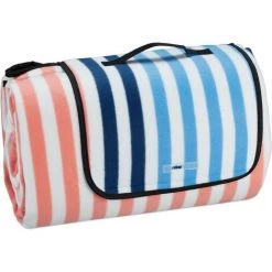 Relaxdays Couverture Pique-nique XXL, 200x300 Cm, Tapis De Plage, Isolation Thermique, Imperméable, Rayure Bleu/saumon 9 Relaxdays Couverture Pique-nique XXL, 200x300 Cm, Tapis De Plage, Isolation Thermique, Imperméable, Rayure Bleu/saumon -Plaid et couverture Soldes 59806880 3