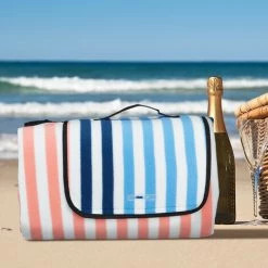 Relaxdays Couverture Pique-nique XXL, 200x300 Cm, Tapis De Plage, Isolation Thermique, Imperméable, Rayure Bleu/saumon 10 Relaxdays Couverture Pique-nique XXL, 200x300 Cm, Tapis De Plage, Isolation Thermique, Imperméable, Rayure Bleu/saumon -Plaid et couverture Soldes 59806880 4
