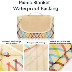 BENOBBY KIDS Couverture De Pique-Nique, Pliable Tapis Plage Surface Imperméable Et Sans Sable, Tapis Pique Niques Pour Plage, Le Parc, La Randonnée, Le Camping, Idéal Pour Les Voyages En Famille 7 BENOBBY KIDS Couverture De Pique-Nique, Pliable Tapis Plage Surface Imperméable Et Sans Sable, Tapis Pique Niques Pour Plage, Le Parc, La Randonnée, Le Camping, Idéal Pour Les Voyages En Famille -Plaid et couverture Soldes 59994092 2