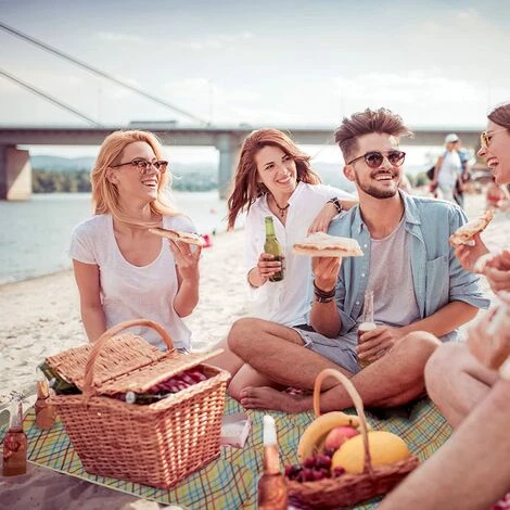 BENOBBY KIDS Couverture De Pique-Nique, Pliable Tapis Plage Surface Imperméable Et Sans Sable, Tapis Pique Niques Pour Plage, Le Parc, La Randonnée, Le Camping, Idéal Pour Les Voyages En Famille 6 BENOBBY KIDS Couverture De Pique-Nique, Pliable Tapis Plage Surface Imperméable Et Sans Sable, Tapis Pique Niques Pour Plage, Le Parc, La Randonnée, Le Camping, Idéal Pour Les Voyages En Famille – Image 4