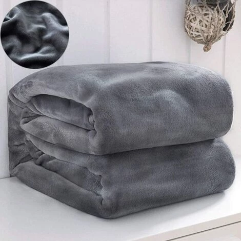 DENUOTOP Plaid Et Couverture Couverture Douillette Grise 200 × 230cm, Couverture En Peluche Douce Et Moelleuse, Couverture En Molleton De Flanelle Couvertures TV 3 DENUOTOP Plaid Et Couverture Couverture Douillette Grise 200 × 230cm, Couverture En Peluche Douce Et Moelleuse, Couverture En Molleton De Flanelle Couvertures TV