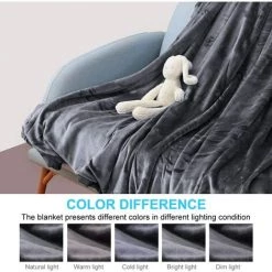MINKUROW Couverture Douillette Grise 150 × 200cm, Couverture En Peluche Douce Et Moelleuse, Couverture En Molleton De Flanelle Couvertures TV / Couverture De Canapé / Couverture De Vie / Couverture De Canapé En Microfibre / Couverture De Velours - Entretien Facile 9 MINKUROW Couverture Douillette Grise 150 × 200cm, Couverture En Peluche Douce Et Moelleuse, Couverture En Molleton De Flanelle Couvertures TV / Couverture De Canapé / Couverture De Vie / Couverture De Canapé En Microfibre / Couverture De Velours - Entretien Facile -Plaid et couverture Soldes 60014458 3